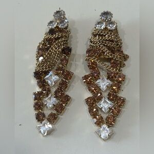 Vintage Kirk’s Folly Chandelier Clip- on Earrings